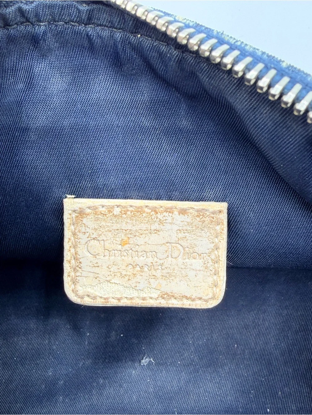 Dior Vintage Oblique Canvas Pencil/Cosmetic Case (Galliano Era, Early 2000s)